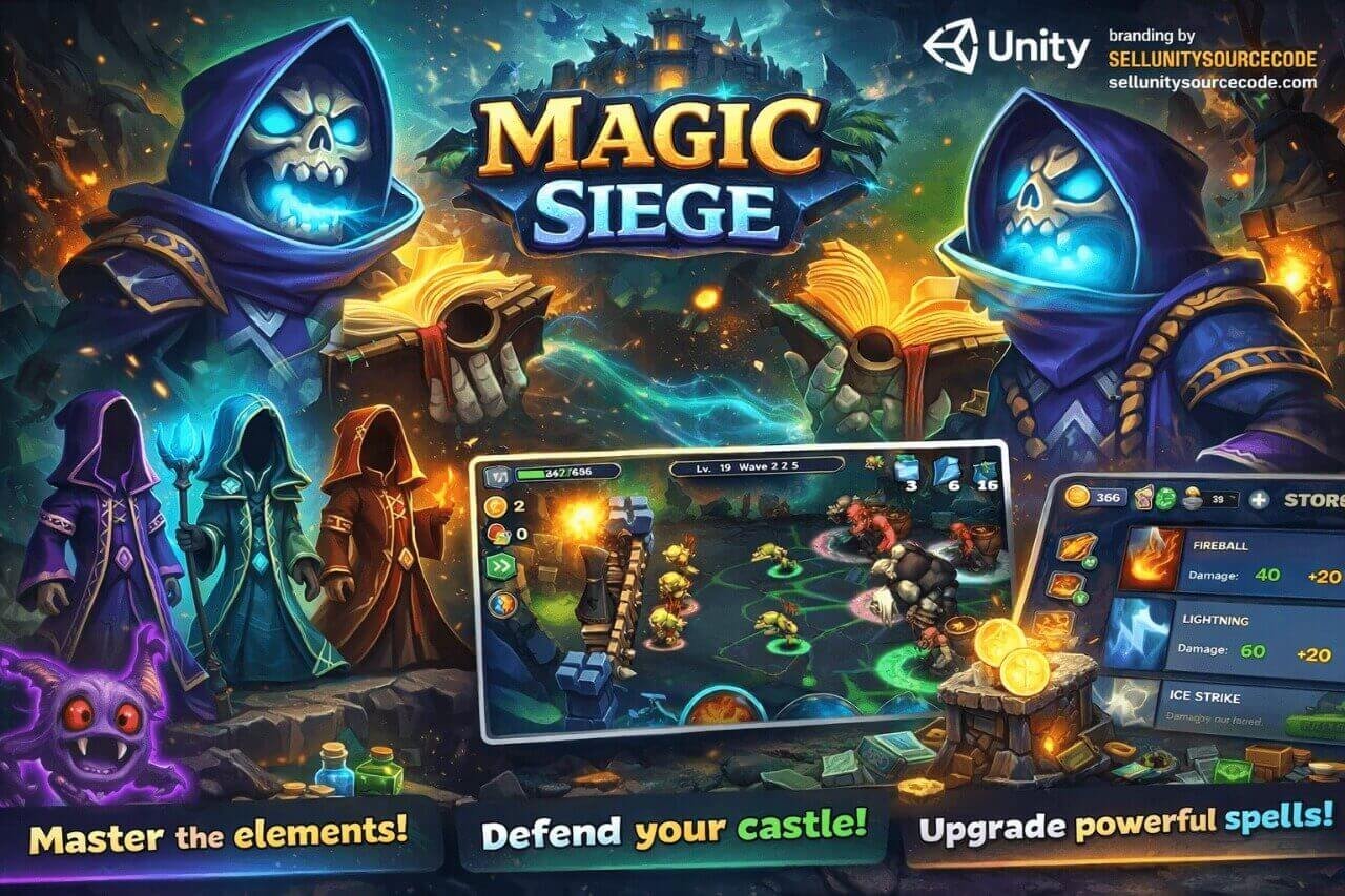 Magic Siege: Fantasy Tower Defense RPG GAMES SOURCE CODE