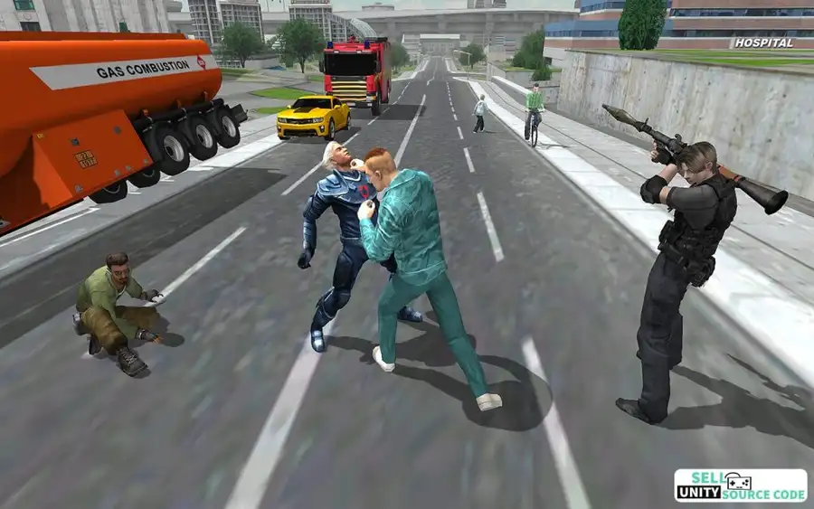 Marvelous Flying Super Hero 3D SellUnitySourceCode screenshot 3