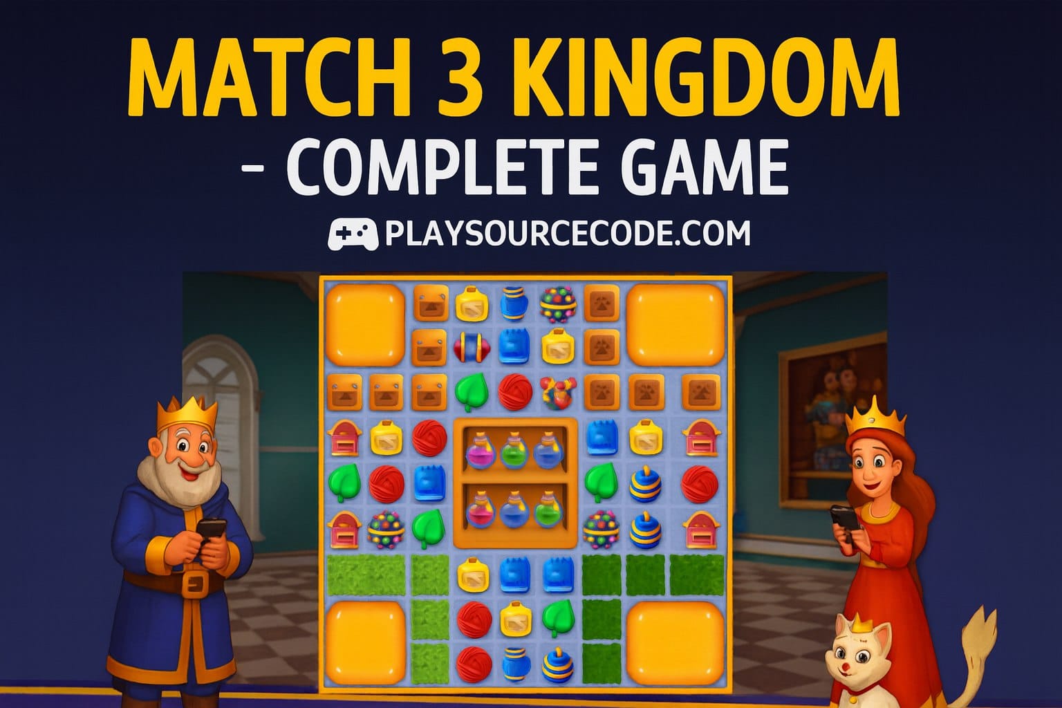 Match 3 Kingdom Complete Match-3 Unity Source Code (Mobile Ready)