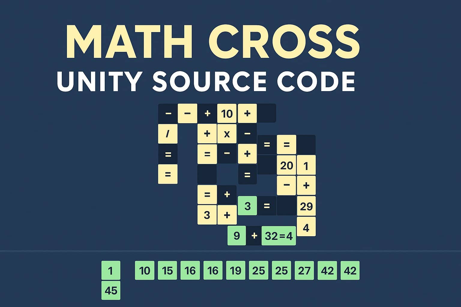 Math Cross Unity Sourcecode