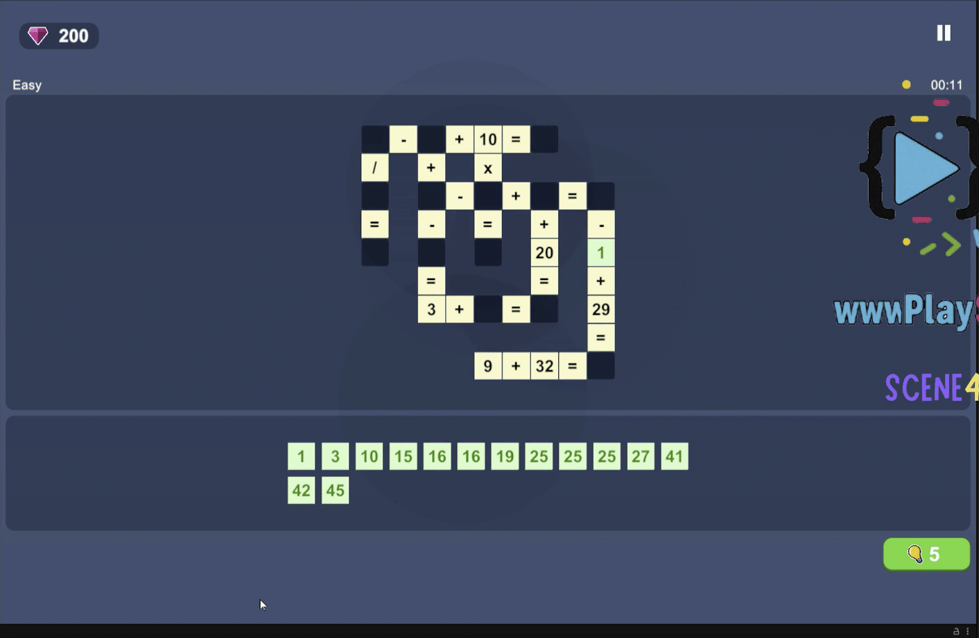 Math Cross Unity Sourcecode screenshot 2