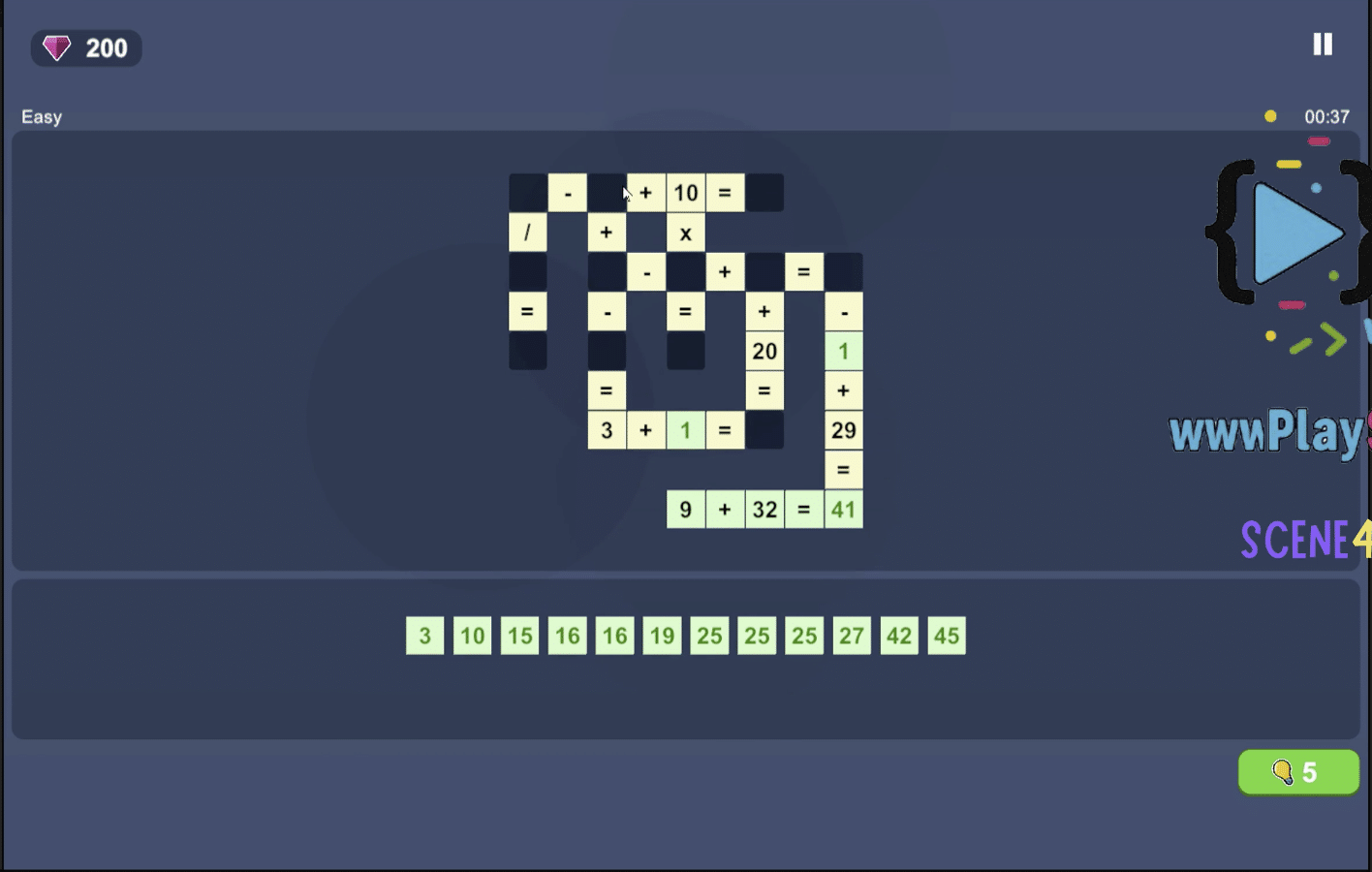 Math Cross Unity Sourcecode screenshot 3
