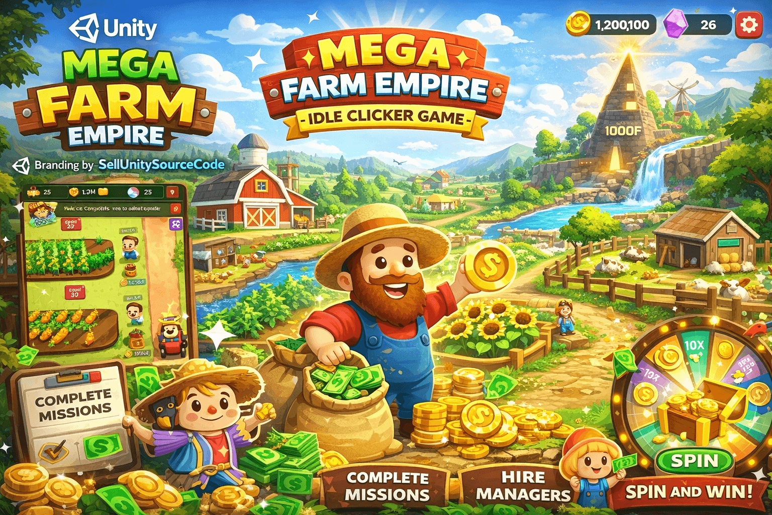 Mega Farm Empire - Idle Clicker Game