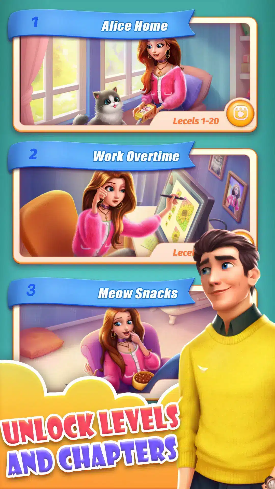 Meow Pop Blast - Match 3 Puzzle and Cat sellunitysourcecode screenshot 4