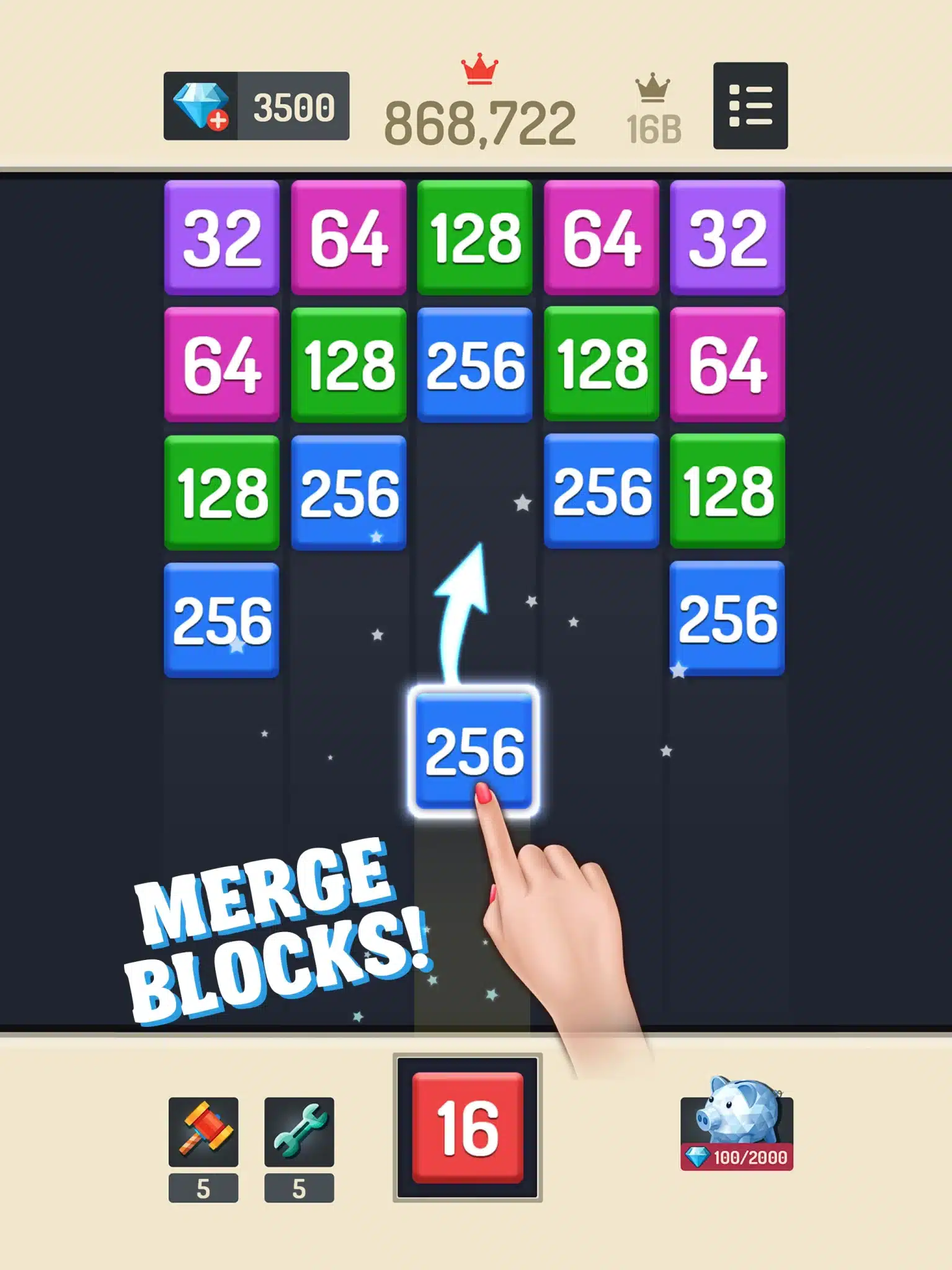 Merge Block - 2048 Puzzle Unity Project screenshot 2