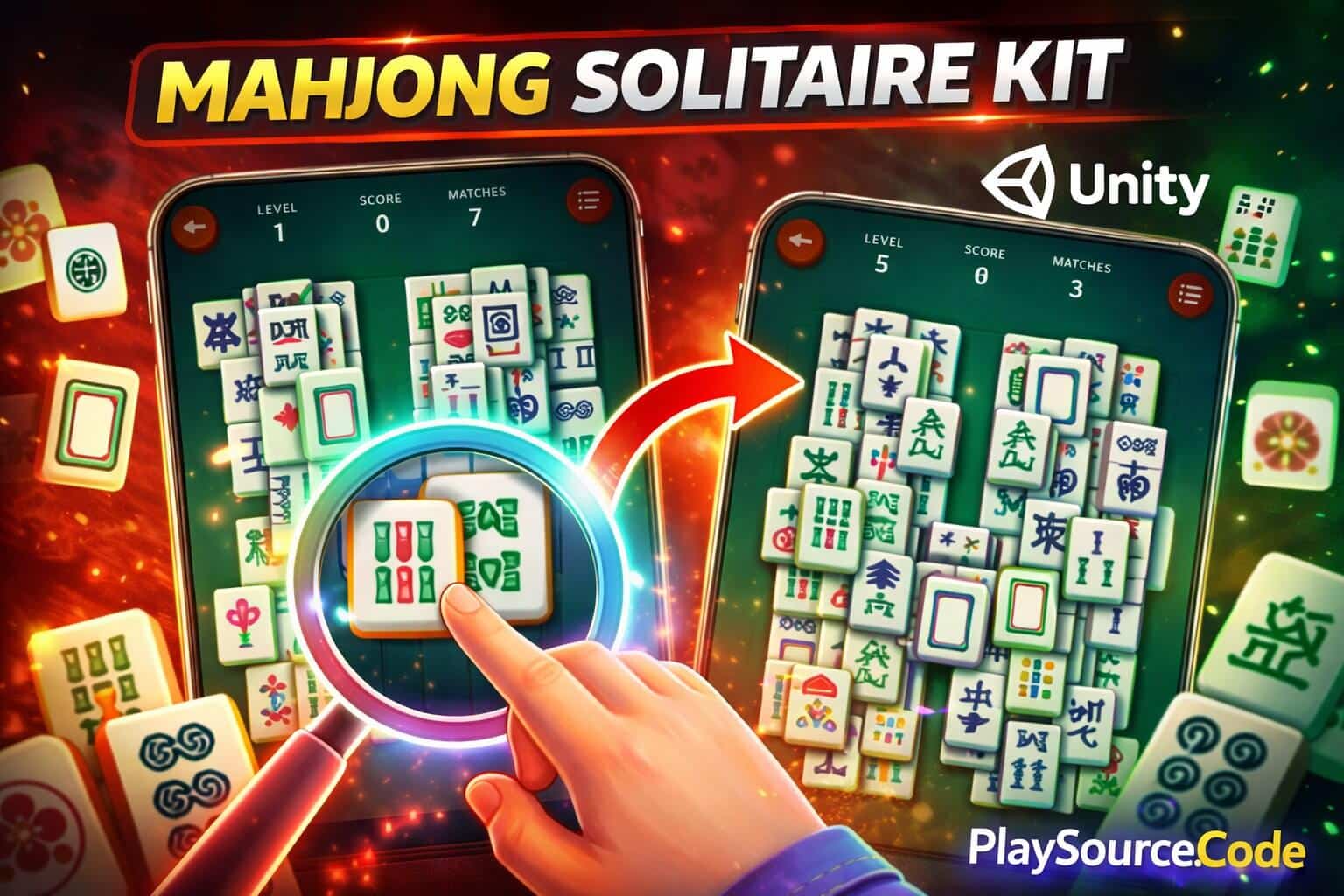 MK Mahjong Solitaire Kit • Tile Match Game Template Unity Game