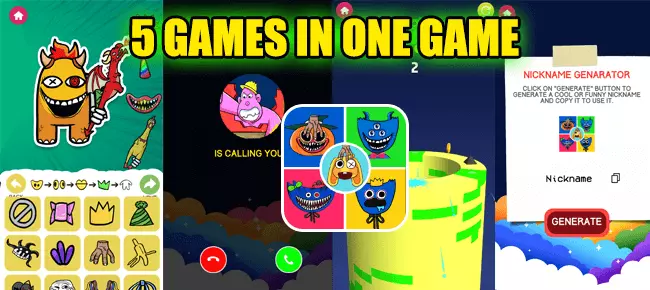 Monster Makeover + 4 More in One Game SellUnitySourceCode 