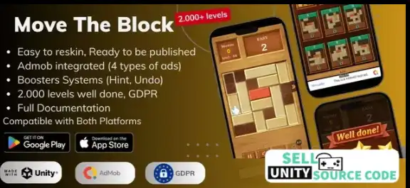 🧩 Move The Block – Puzzle Brain Challenge SellUnitySourceCode