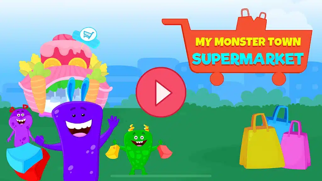 My Monster Town - Supermarket Grocery Store Games  screenshot 3