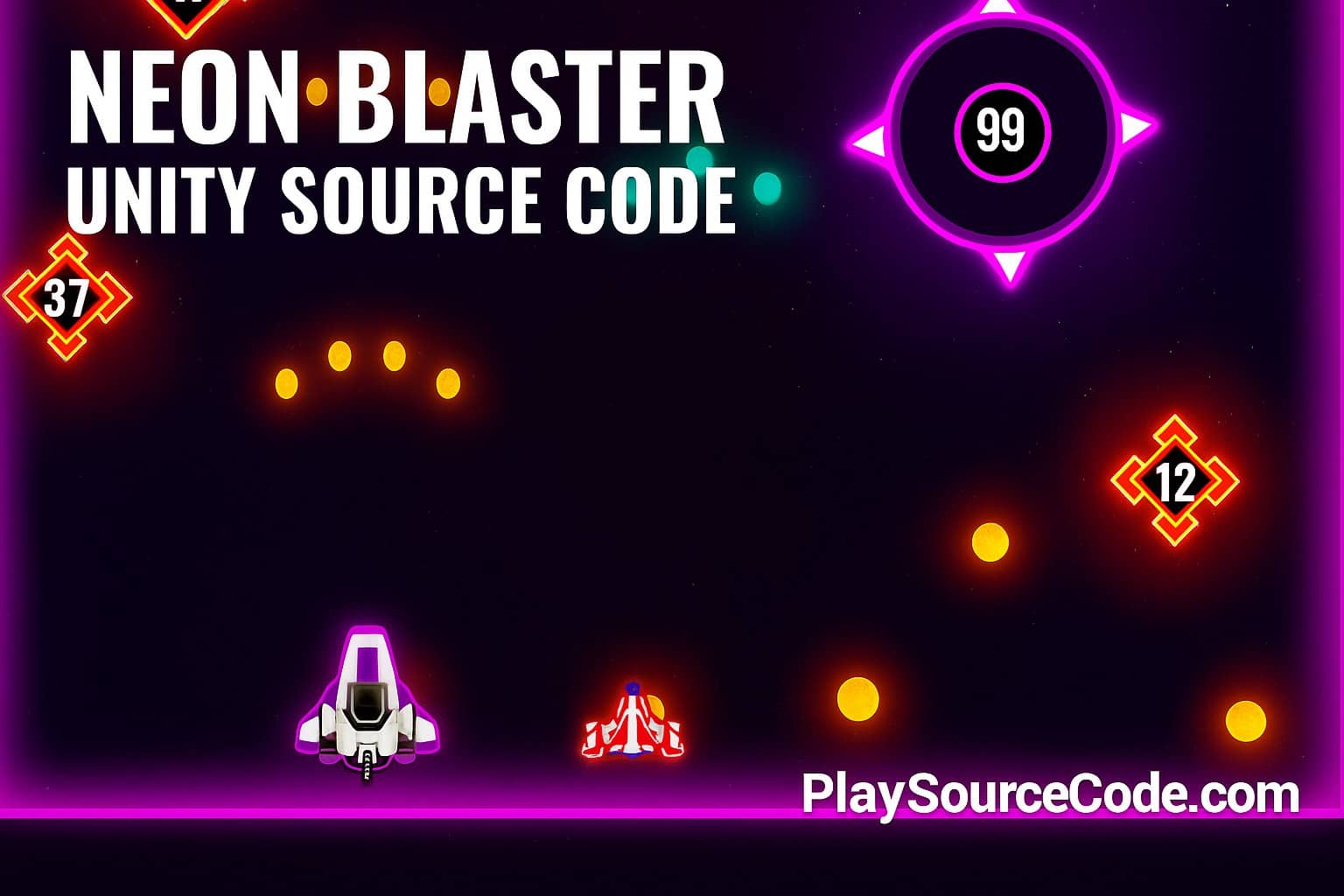 Neon Blaster Unity Sourcecode