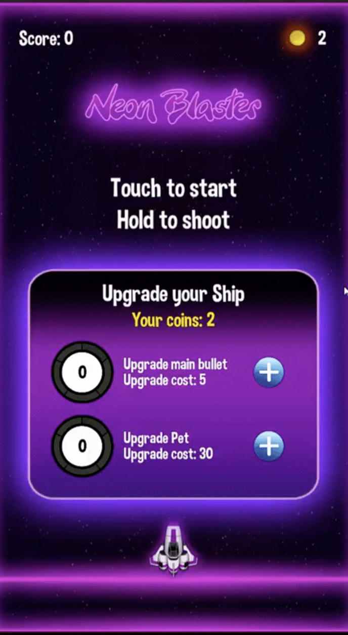 Neon Blaster Unity Sourcecode screenshot 3