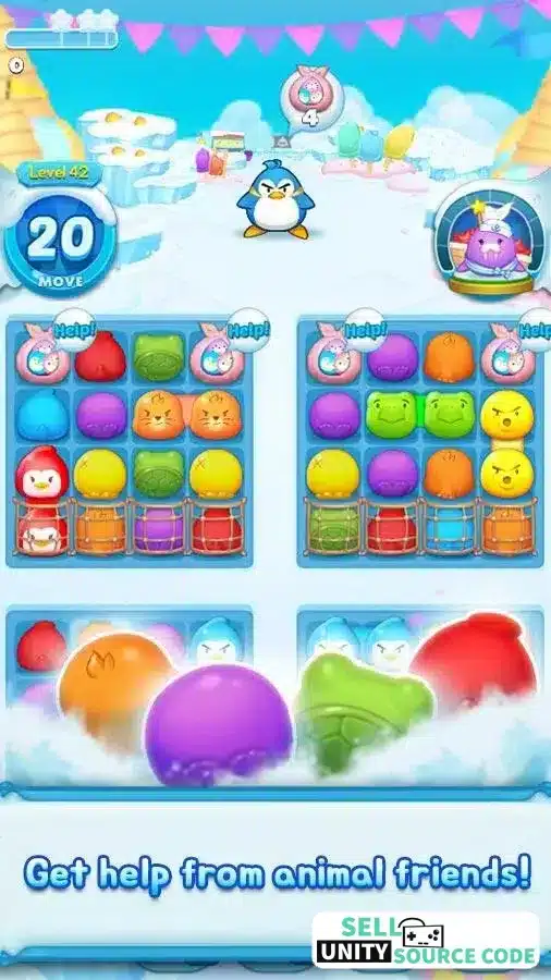  New Air Penguin Puzzle – Slide and Match Puzzle Game – SellUnitySourceCode.com screenshot 2