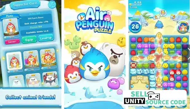  New Air Penguin Puzzle – Slide and Match Puzzle Game – SellUnitySourceCode.com screenshot 5