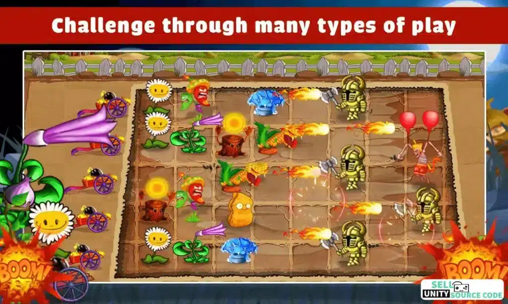 New Angry Plants Flower – Battle Garden Strategy Game – SellUnitySourceCode.com screenshot 5
