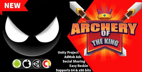 New Archery of The King – 3D Bow Shooting Unity Game + Admob – SellUnitySourceCode.com