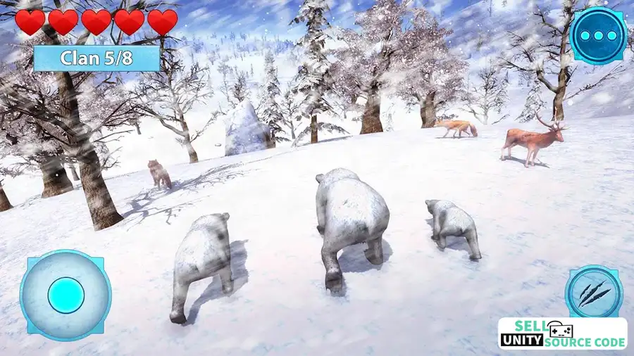 New Arctic Bear Survival Life Simu – Wild Animal Unity Game – SellUnitySourceCode.com screenshot 4