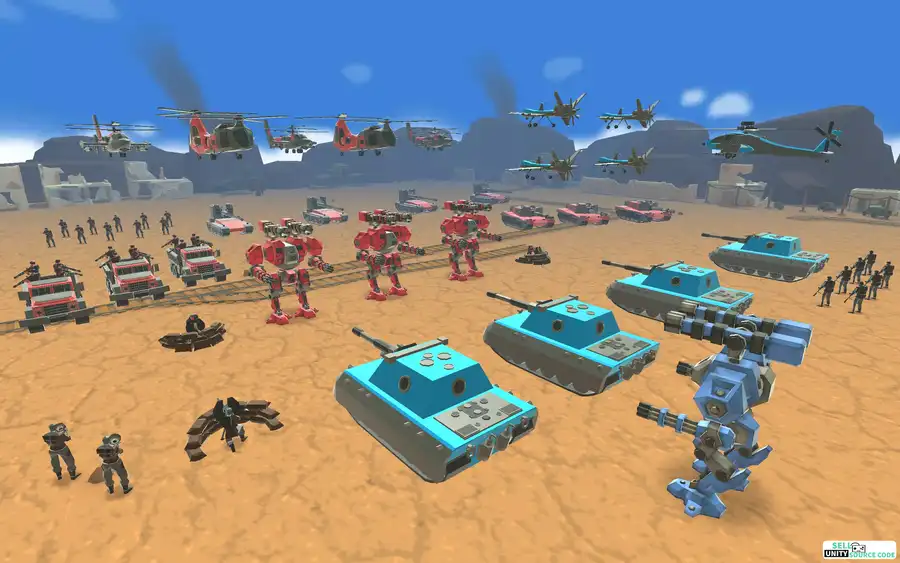 New Army War Simulator – Battle Strategy Unity Template – SellUnitySourceCode.com screenshot 5