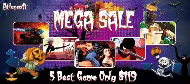 New AtlanSoft’s Halloween Sale – 5 Trending Action Unity Games – SellUnitySourceCode.com