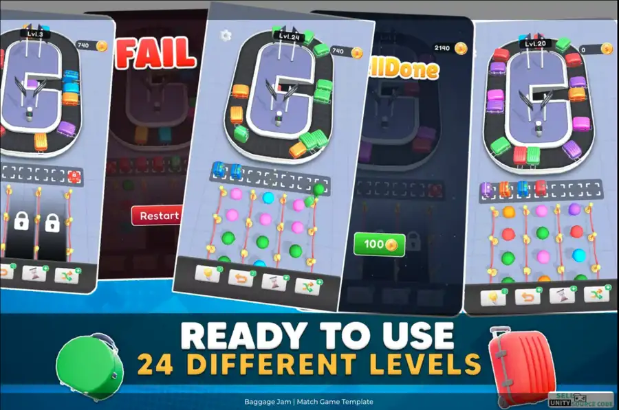  New Baggage Jam | Match Game Template – Complete Unity Projects - SellUnitySourceCode.com screenshot 5
