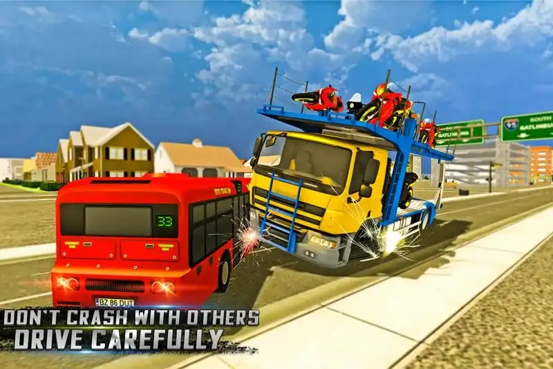 New Bike Transport Cargo Truck – Transport Simulator. SellUnitySourceCode.com screenshot 5