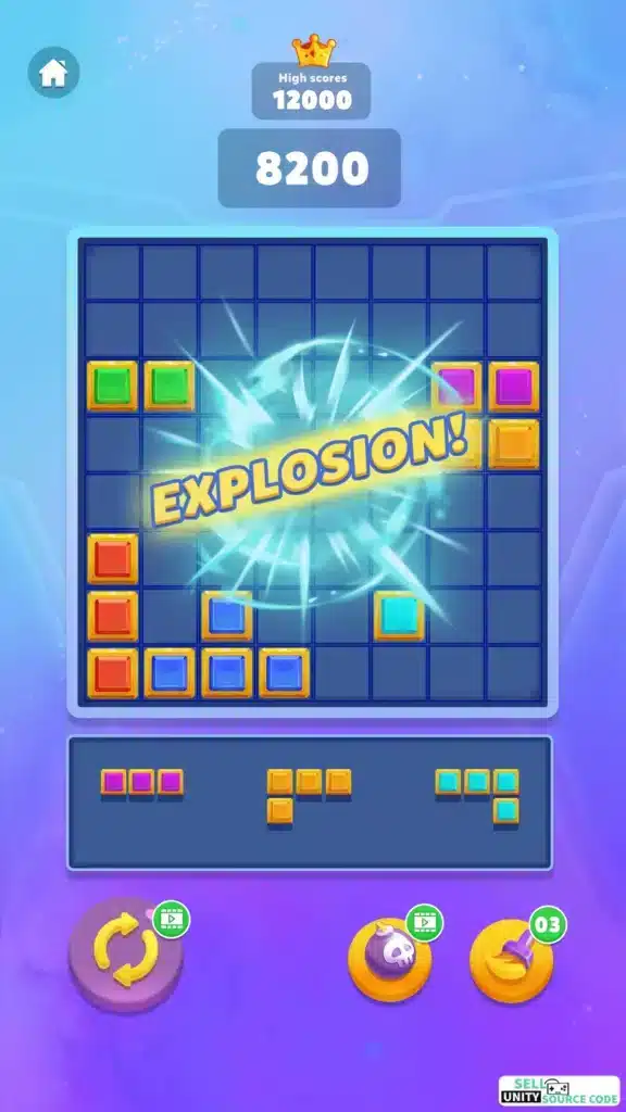New Block Puzzle: Jewel Block – Classic Brain Logic Game SellUnitySourceCode.com screenshot 3