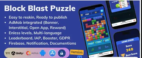 New Block Puzzle Pro Master: Score & Compete SellUnitySourceCode.com screenshot 4