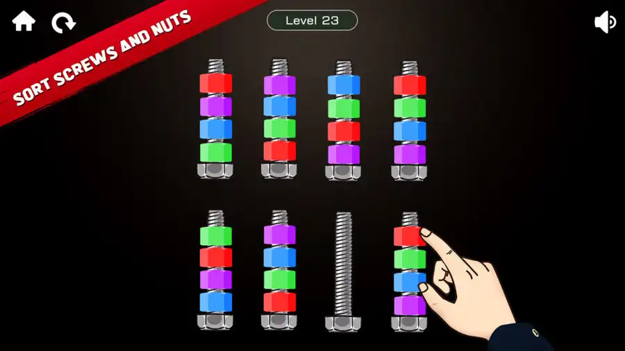 New Bolts And Nuts Screw Sort Puzzle Sellunitysourcecode screenshot 3
