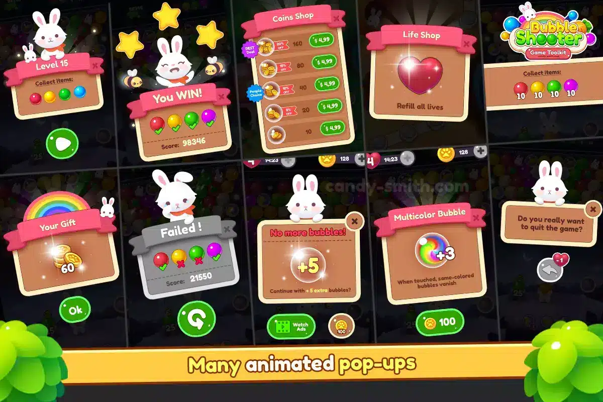 New Bubble Shooter Toolkit: Complete Unity Source Code – 2025 Complete Unity Projects - SellUnitySourceCode.com screenshot 5