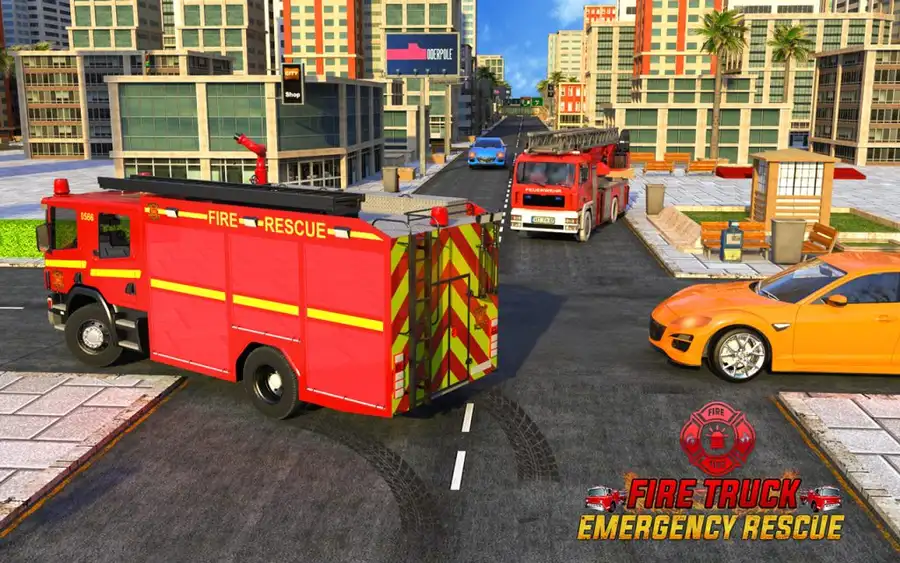 New Fire Truck  – American Fire Fighter Truck : City Emergency Rescu – SellUnitySourceCode.com screenshot 5