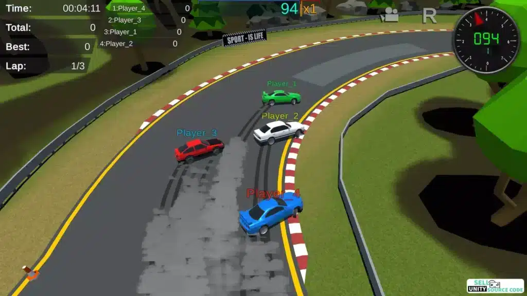 New Ultimate Multiplayer Arcade Car Controller  – Unity Racing Game Template – SellUnitySourceCode.com screenshot 4