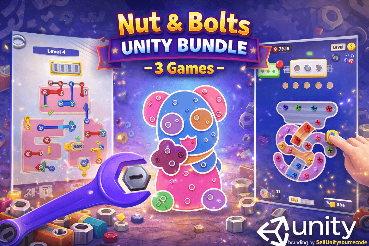 Nut & Bolts Unity Bundle – 3 Gmaes SellUnitySourceCode