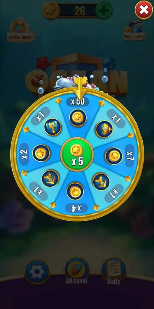 Ocean Match 3 Game SellUnitySourceCode screenshot 4