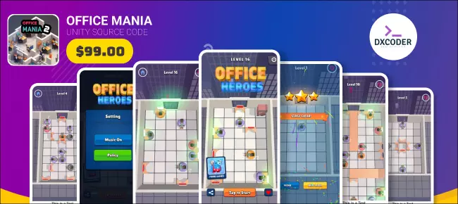 Office Heroes | Hypercasual puzzle solver SellUnitySourceCode screenshot 2
