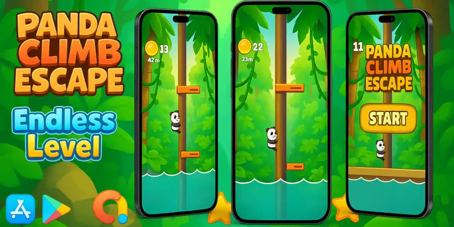 Panda Climb Escape Casual Game Unity