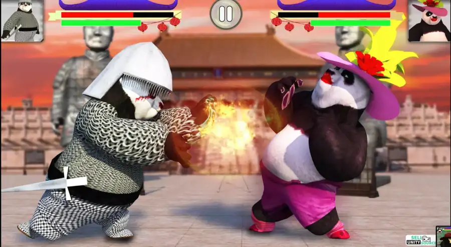 Panda Fighting Angry Wild kung fu Beasts SellUnitySourceCode