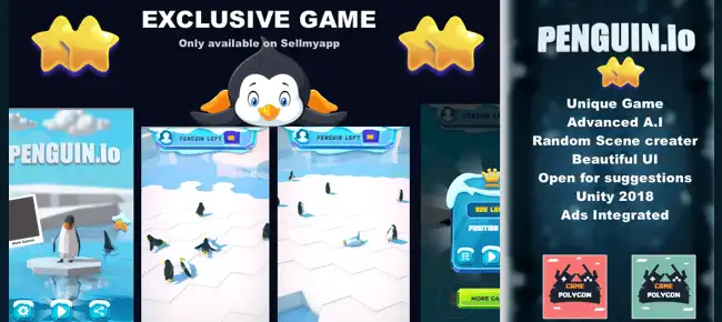 Penguin.io – Addictive Game SellUnitySourceCode