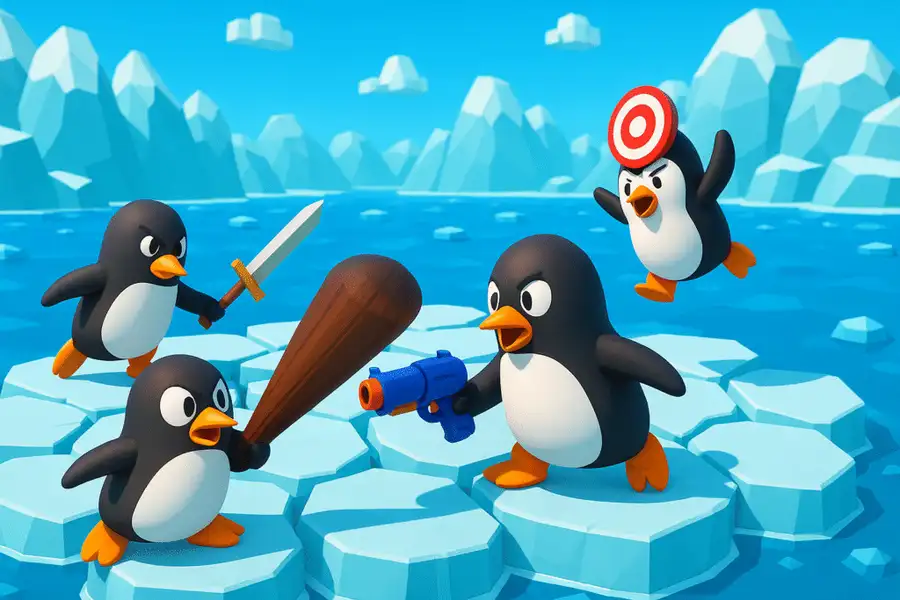 Penguins Battle Royale – Arctic Arena Brawl SellUnitySourceCode