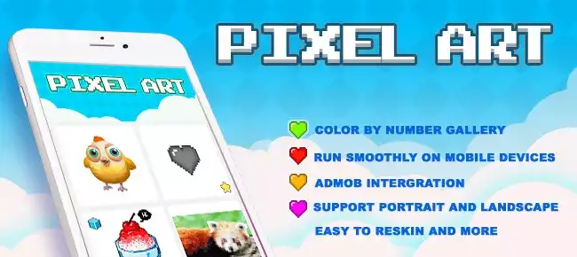 Pixel Art – Color By Number (Top Free Game) SellUnitySourceCode
