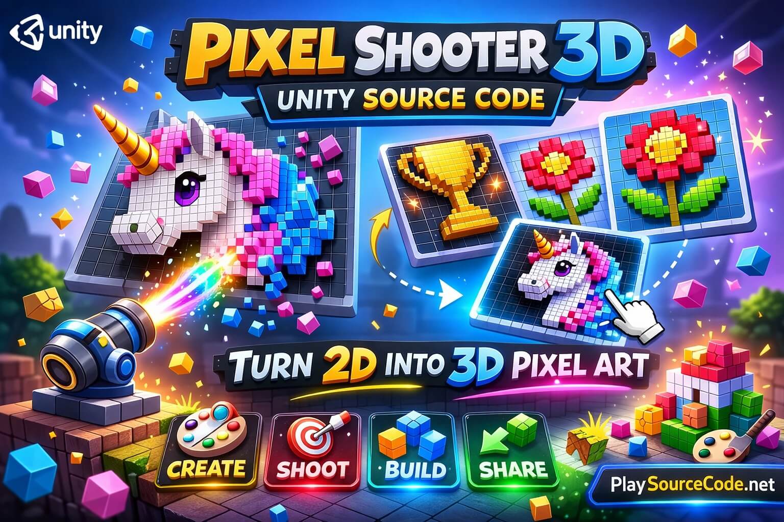 Pixel Shooter 3D Unity New Game