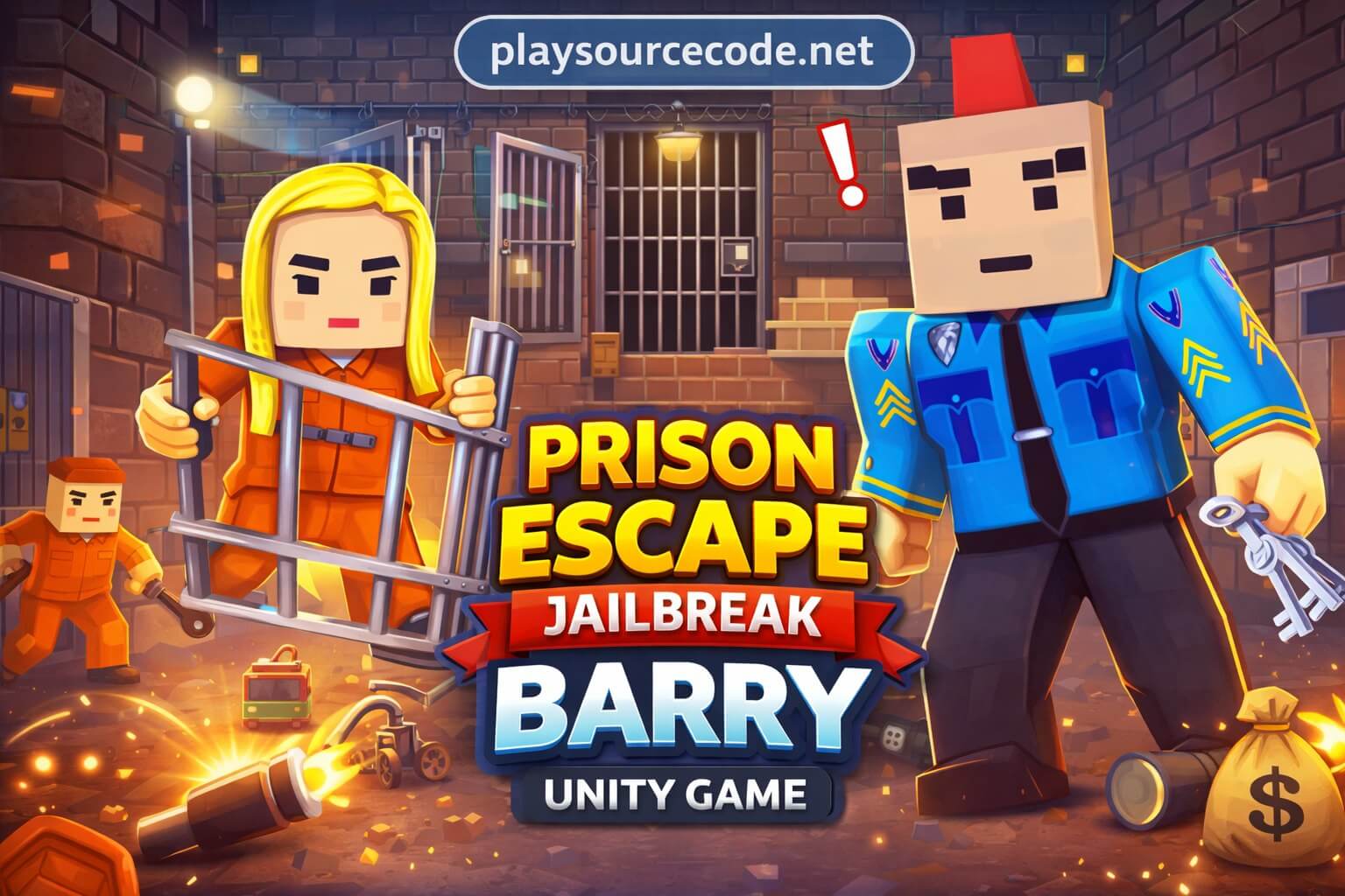 Prison Escape JailBreak Barry Unity Source Code