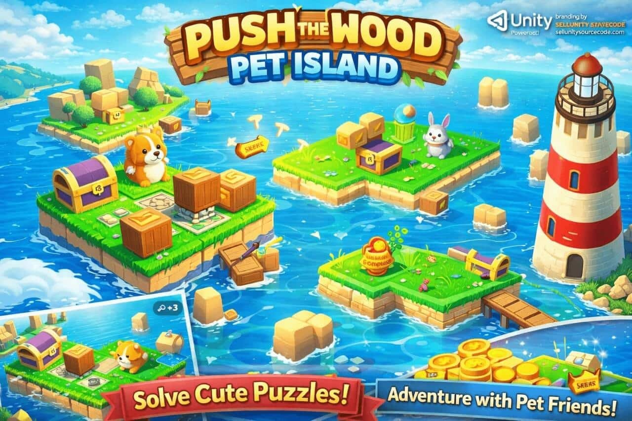 Push the Wood: Pet Island – Casual Puzzle Adventure Game