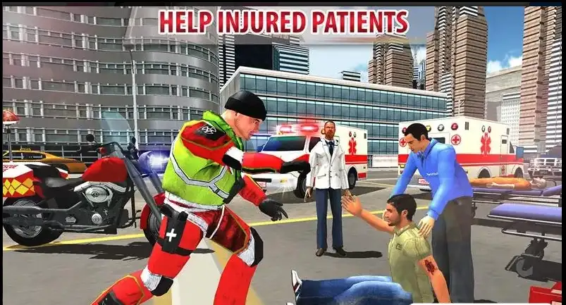 Real 911 Rescue Bike Hero – City Ambulance Rider 3D | 2025 Complete Unity Projects – SellUnitySourceCode.com screenshot 2