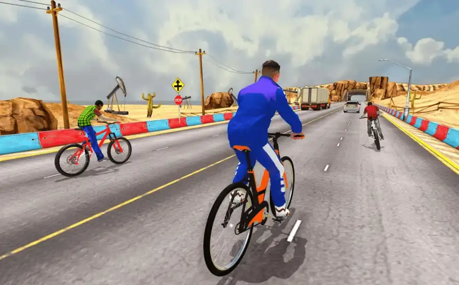 Real Bike Cycle Racing 3D: BMX Bicycle Rider Games SellUnitySourceCode screenshot 2