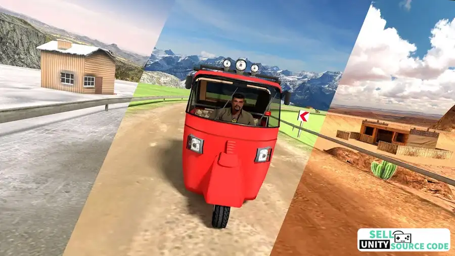 Real Tuk Tuk Racing 2019: Best Auto Rickshaw Racer SellUnitySourceCode screenshot 2