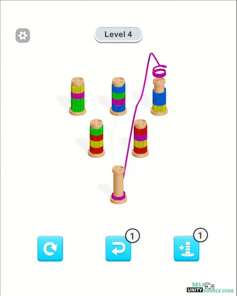 Rope Color sort SellUnitySourceCode  screenshot 4