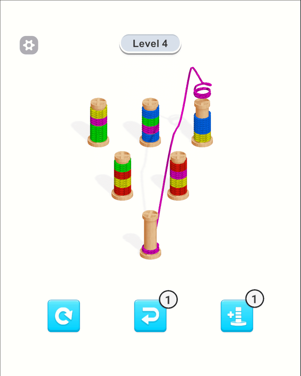 Rope Color sort– Unity Template screenshot 2