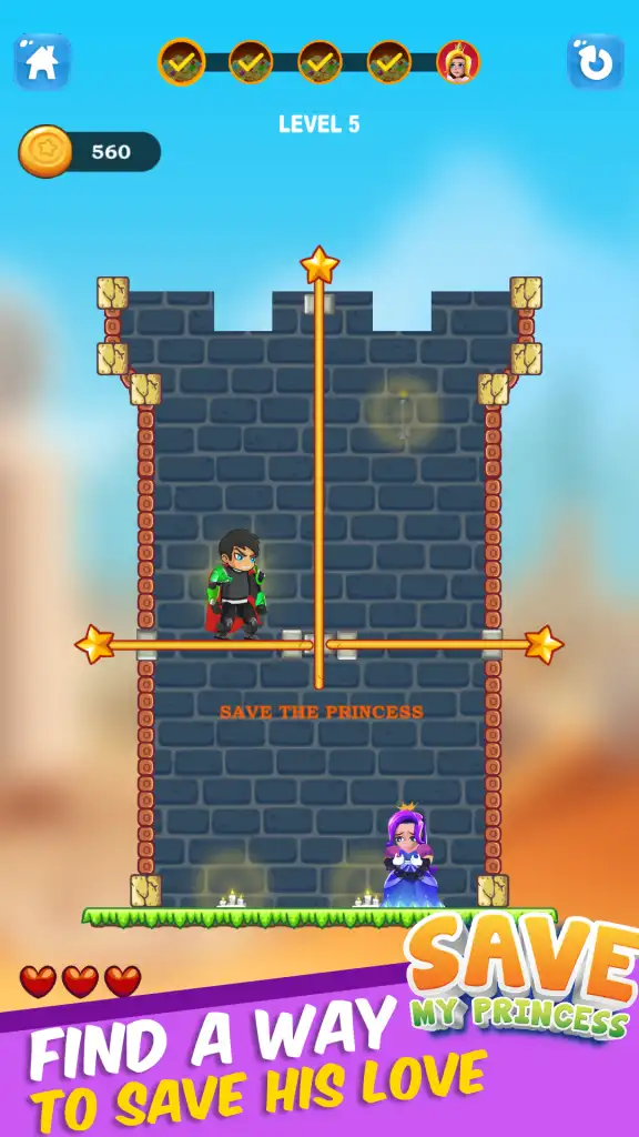 Save My Princess Rescue : Unity Project SellUnitySourceCode screenshot 2