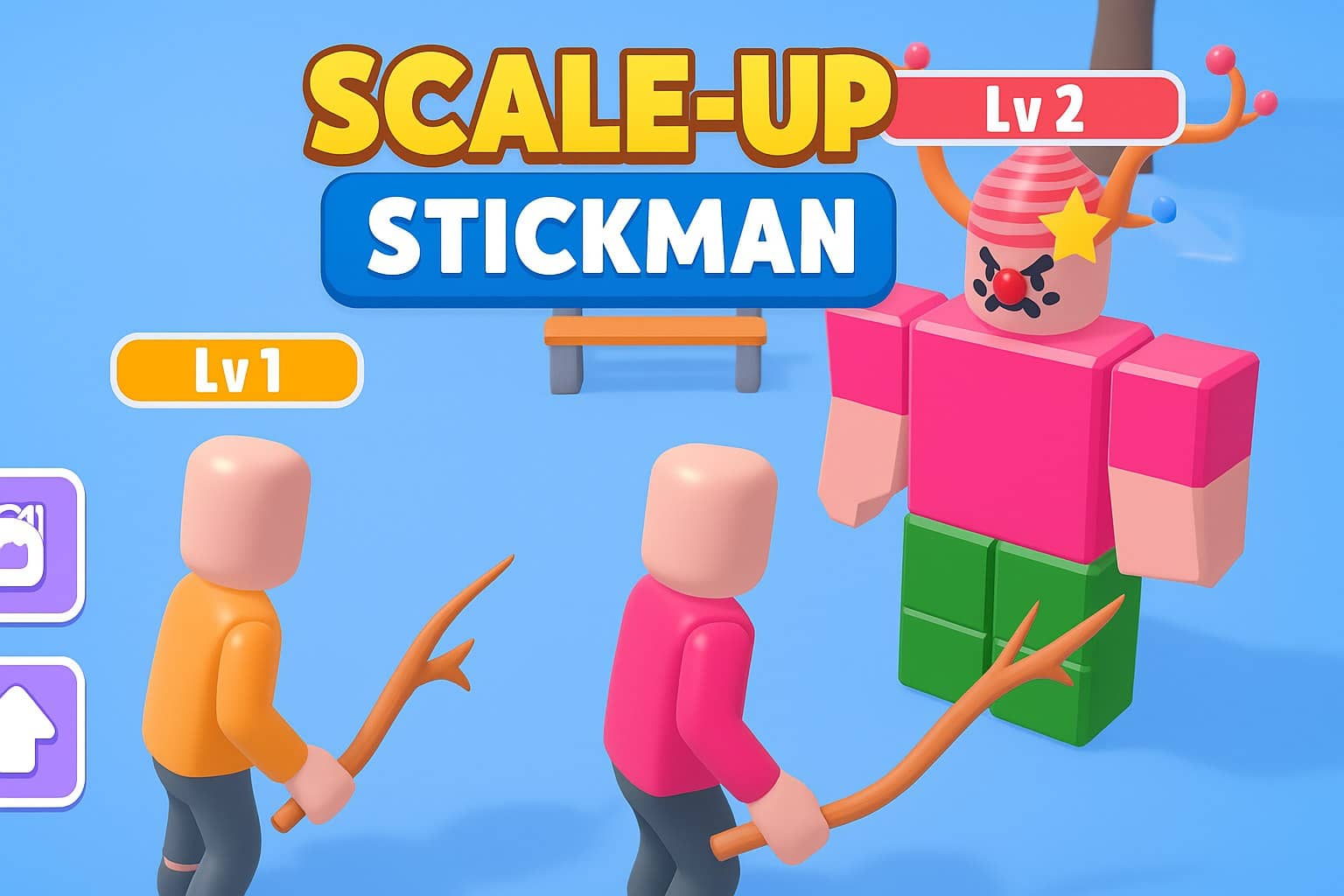 Scale - Up stickMan Unity Sourcecode