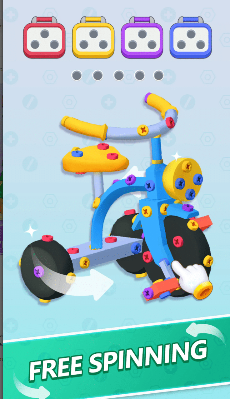 Screw Bolts 3D Logic Puzzle Unity Source Code (Mobile Ready) screenshot 2
