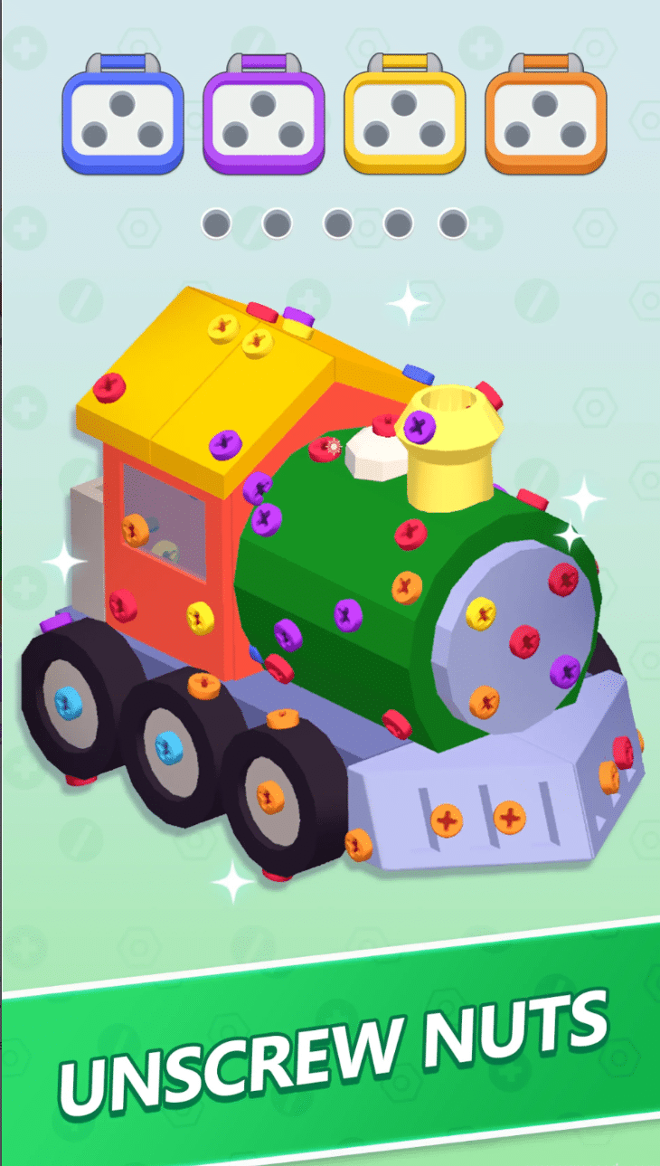 Screw Bolts 3D Logic Puzzle Unity Source Code (Mobile Ready) screenshot 3